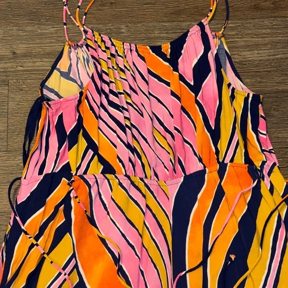 Maeve  Finley Wide Leg Jumpsuit VibrantSummer Colors  size 10 - Picture 9 of 15